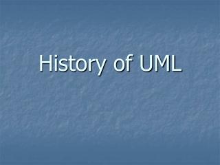 History of UML