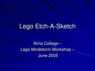 Lego Etch-A-Sketch