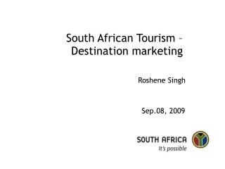 South African Tourism – Destination marketing
