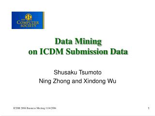 Data Mining on ICDM Submission Data