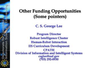 Other Funding Opportunities (Some pointers)