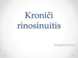 Kroniči rinosinuitis