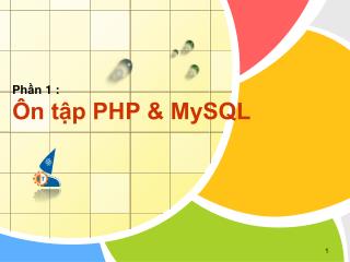 Phần 1 : Ôn tập PHP &amp; MySQL