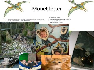 Monet letter