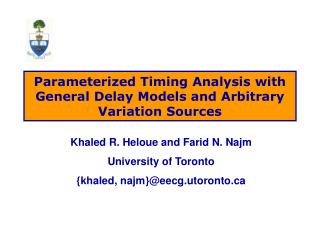 Parameterized Timing Analysis with General Delay Models and Arbitrary Variation Sources