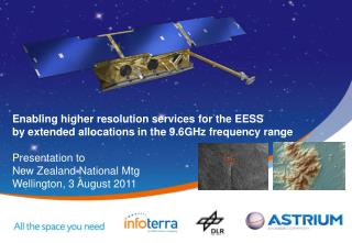 Extension of the allocation to EESS in the 9.5GHz range