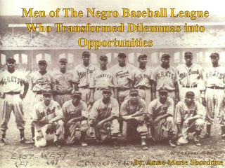 Negro All Star Team – 1939