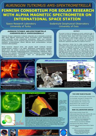 AURINGON TUTKIMUS AMS-SPEKTROMETRILLÄ
