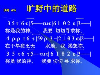 D 调 4 / 4 旷野中的道路