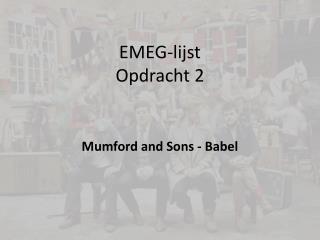 EMEG-lijst Opdracht 2