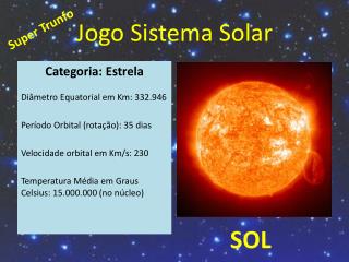 Jogo Sistema Solar