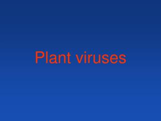 Plant viruses