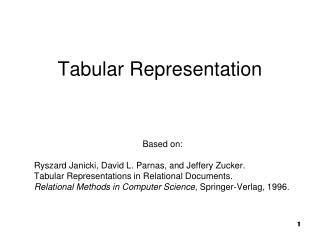 how to do tabular representation