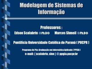 Modelagem de Sistemas de Informação
