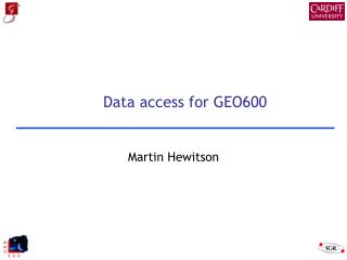 Data access for GEO600