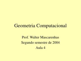 Geometria Computacional