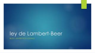 ley de Lambert- Beer