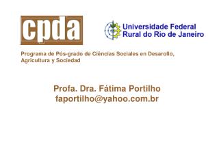 Programa de Pós-grado de Ciências Sociales en Desarollo, Agricultura y Sociedad