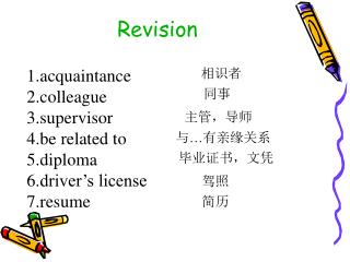 acquaintance colleague supervisor be related to diploma driver’s license resume