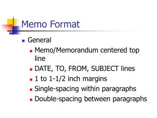 Memo Format