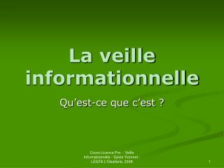 La veille informationnelle