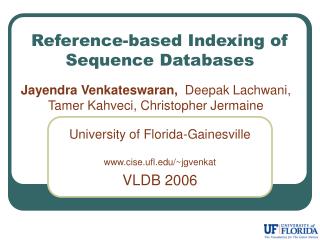 Reference-based Indexing of Sequence Databases