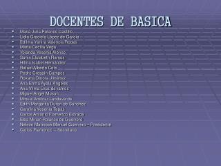 DOCENTES DE BASICA