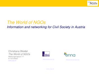 The World of NGOs Information and networking for Civil Society in Austria