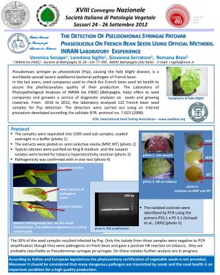 XVIII Convegno Nazionale Società Italiana di Patologia Vegetale