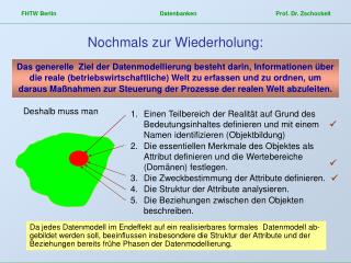 Nochmals zur Wiederholung: