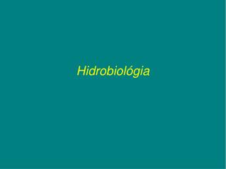 Hidrobiológia