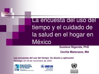 La encuesta del uso del tiempo y el cuidado de la salud en el hogar en México