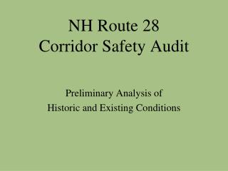 NH Route 28 Corridor Safety Audit