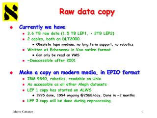 Raw data copy