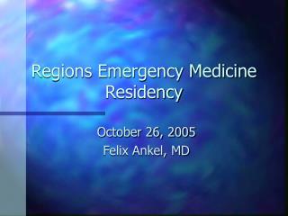 Regions Emergency Medicine Residency