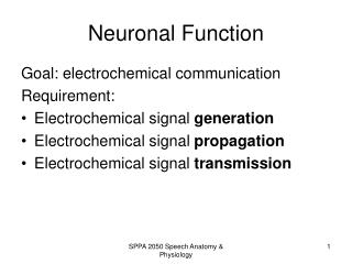 Neuronal Function