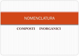 NOMENCLATURA