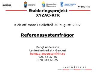 Etableringsprojekt XYZAC-RTK