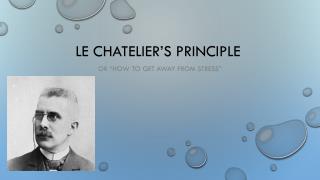 Le Chatelier’s Principle