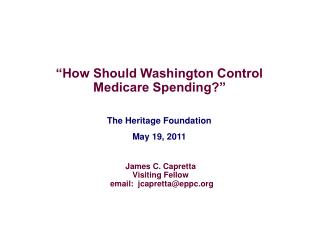 The Heritage Foundation May 19, 2011