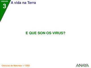 • Os virus son uns seres diminutos, máis pequenos que calquera ser vivo coñecido.