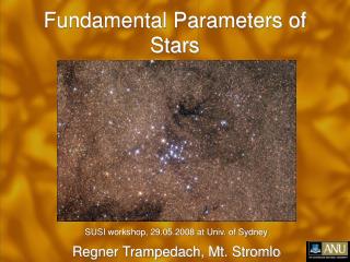 Fundamental Parameters of Stars