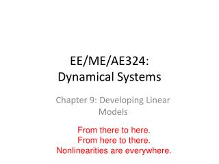 EE/ME/AE324: Dynamical Systems