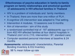 HIV is a problem of individuals and family members.