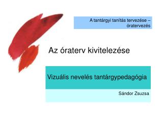 Vizuális nevelés tantárgypedagógia