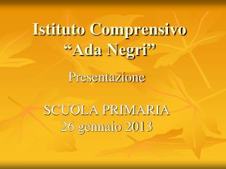 Istituto Comprensivo “Ada Negri”