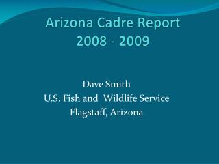 Arizona Cadre Report 2008 - 2009