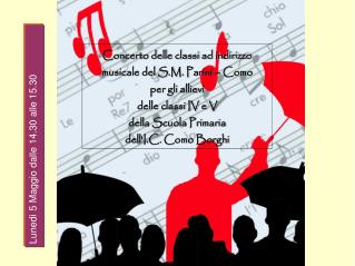 Concerto delle classi ad indirizzo musicale del S.M. Parini – Como per gli allievi