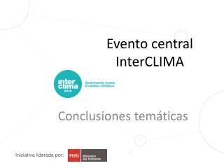 Evento central InterCLIMA