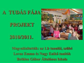 A TUDÁS FÁJA PROJEKT 2010/2011.